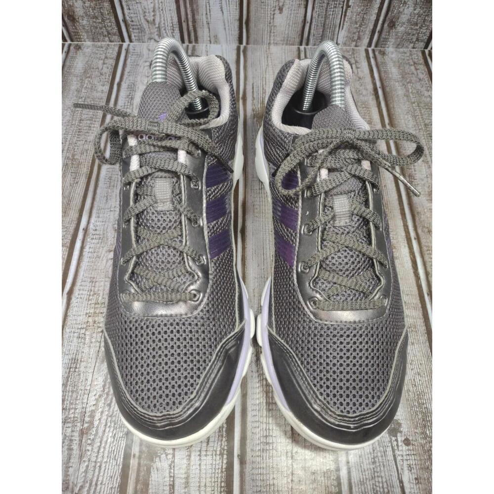 Adidas Jett Women's Size 9 Running Shoe adiPRENE+ Gray/Purple G49392 - Picture 3 of 9